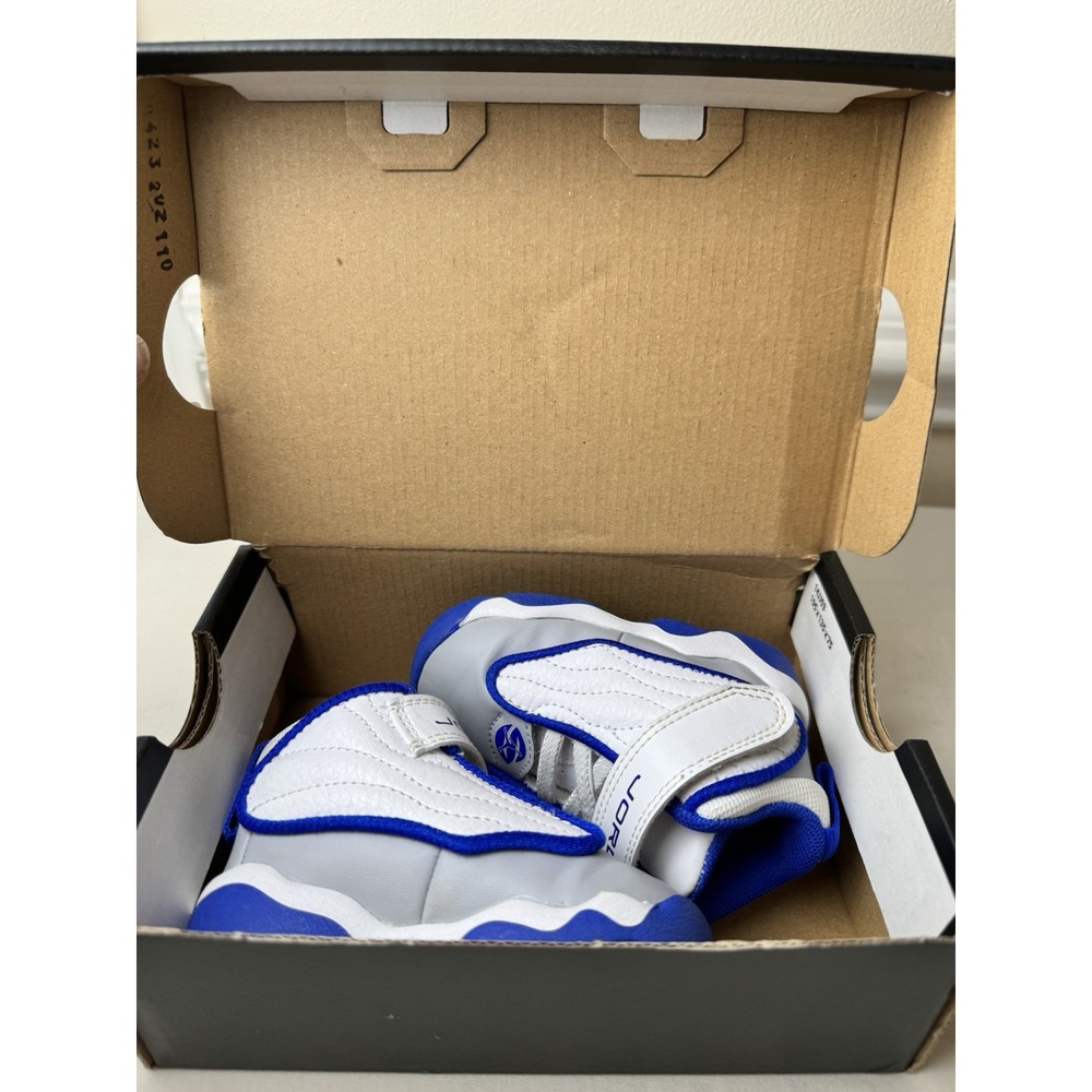 Jordan Pro Strong TD Toddler Shoes White Racer Blue Wolf Grey DC7910-104 Size 4C - Picture 14 of 16